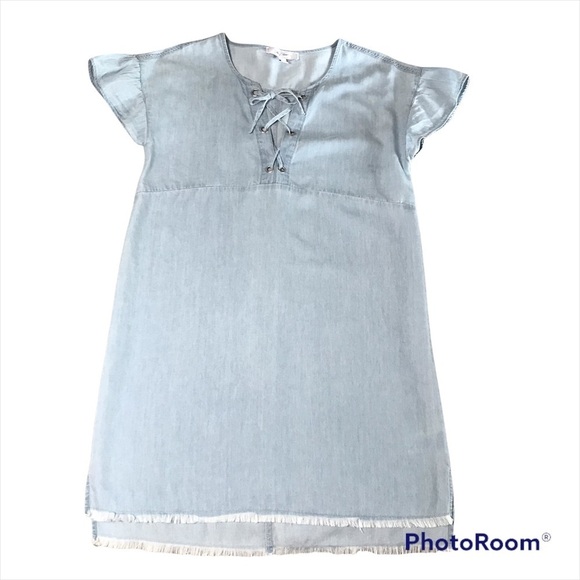 LILY EDELMAN / Blue Chambray Dress Size S - Picture 6 of 11